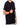 T-shirt manches courtes noir avec accessoire en coton