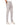 Pantalon marron à rayures blanches et fermeture croisé en lin