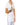T-shirt manches courtes blanc froissé en coton