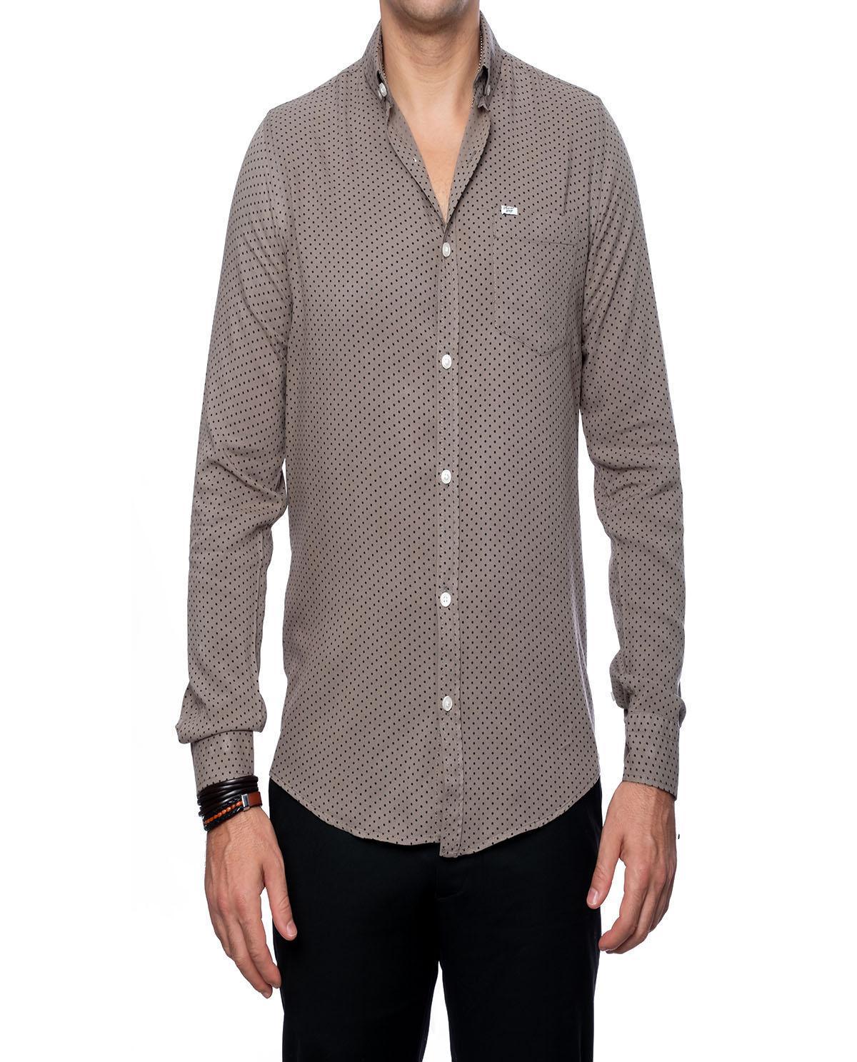 Chemise verte avec petits points