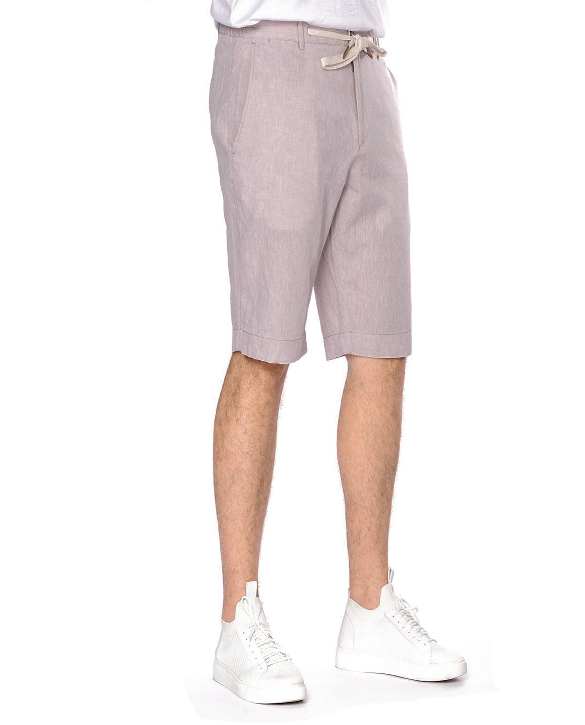 Short mauve clair en lin