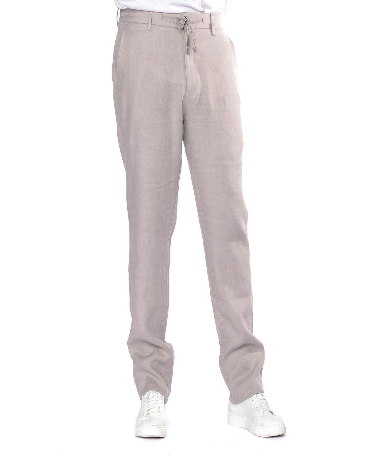 Pantalon gris clair en lin