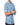 Chemise imprimée turquoise en lin