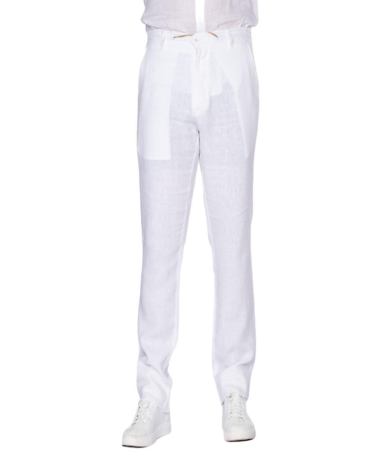 Pantalon blanc en lin
