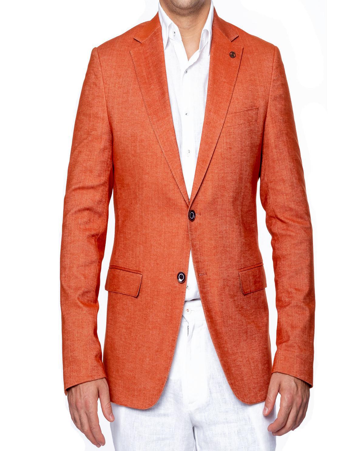 Veste orange en coton