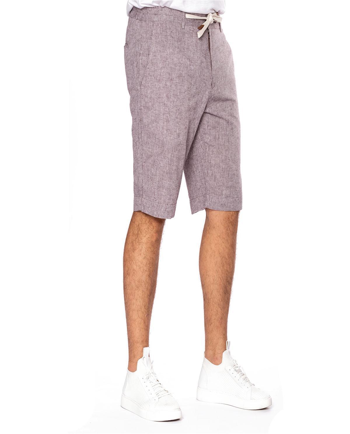 Short mauve en lin