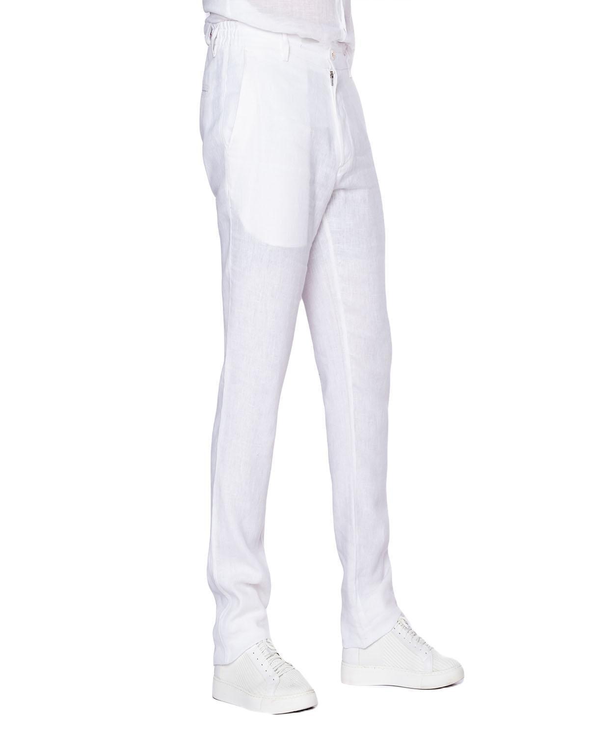 Pantalon blanc en lin