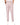 Pantalon rose corail à rayures blanches en lin