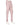 Pantalon rose corail à rayures blanches en lin