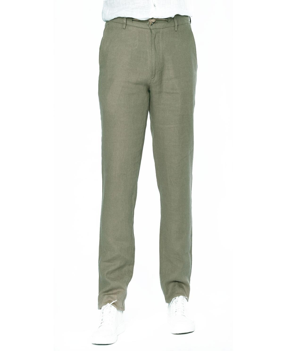 Pantalon kaki en lin