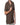 Chemise cardigan marron demi-manches en coton