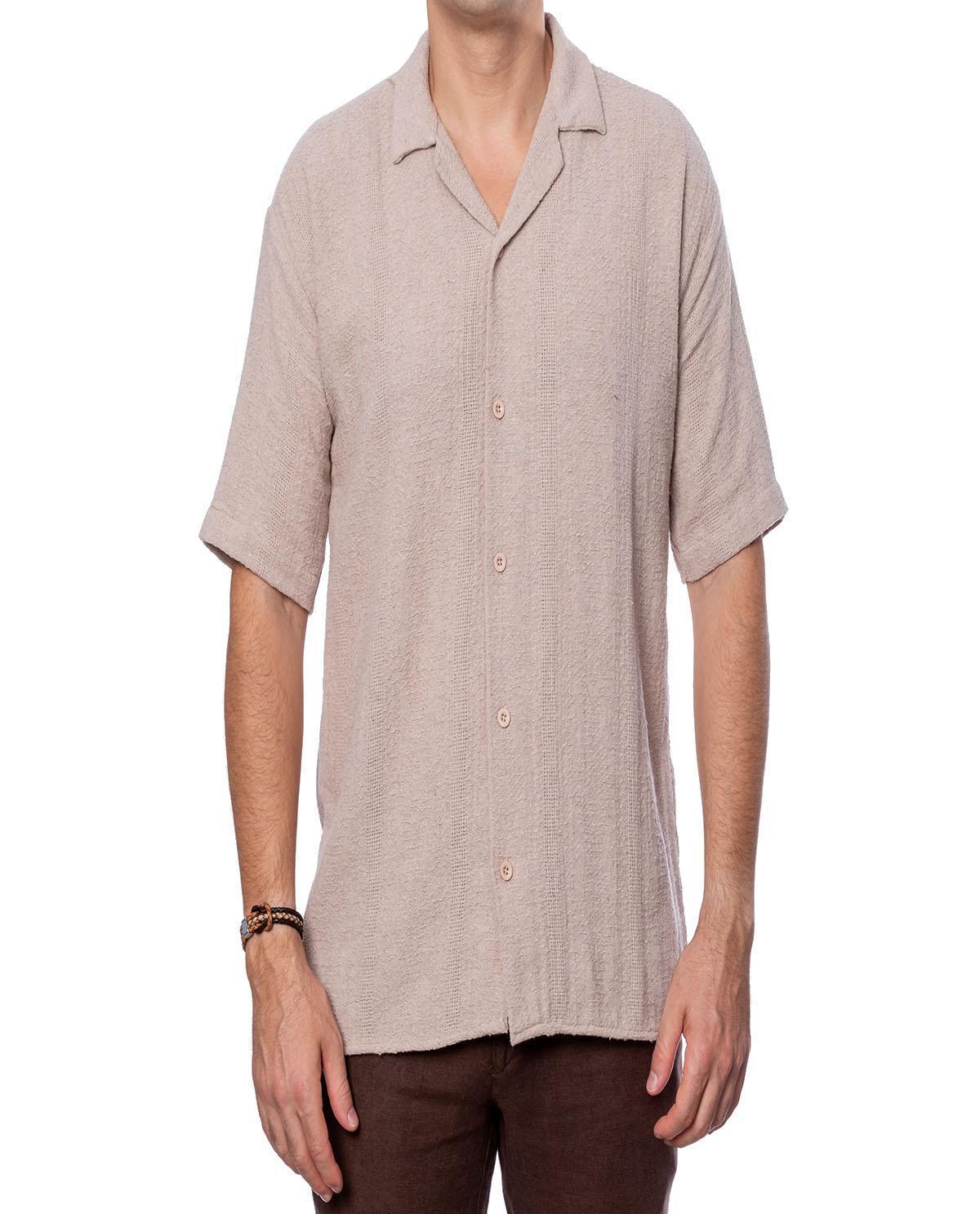 Chemise marron en lin
