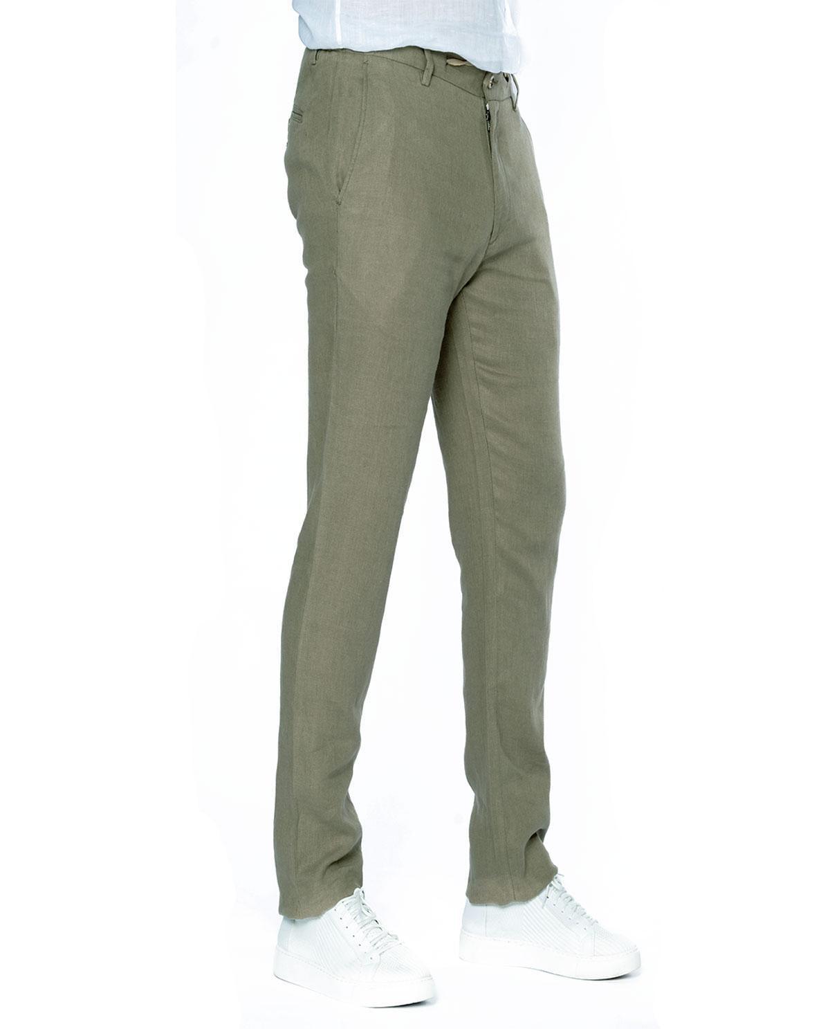 Pantalon kaki en lin