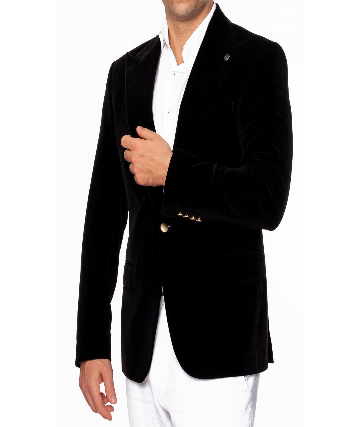 Veste en velours noir