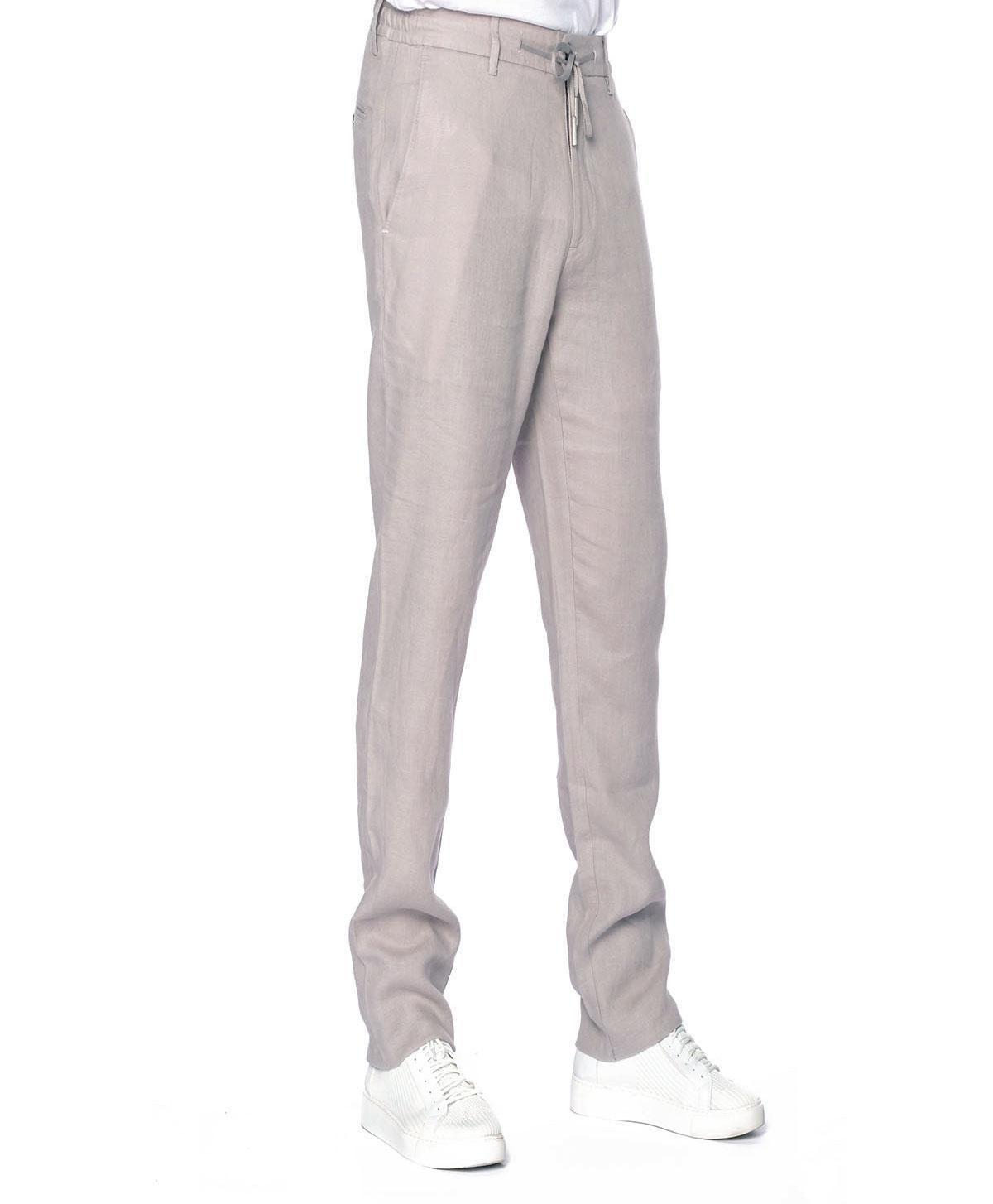 Pantalon gris clair en lin