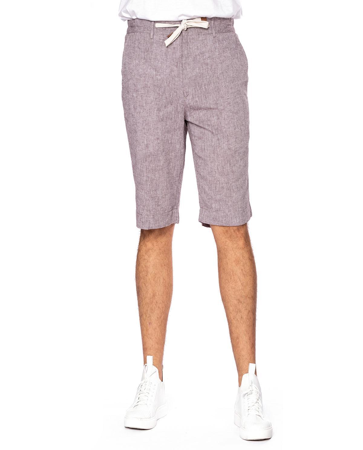 Short mauve en lin
