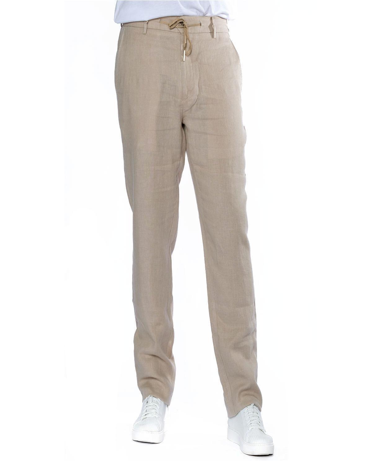 Pantalon beige clair en lin