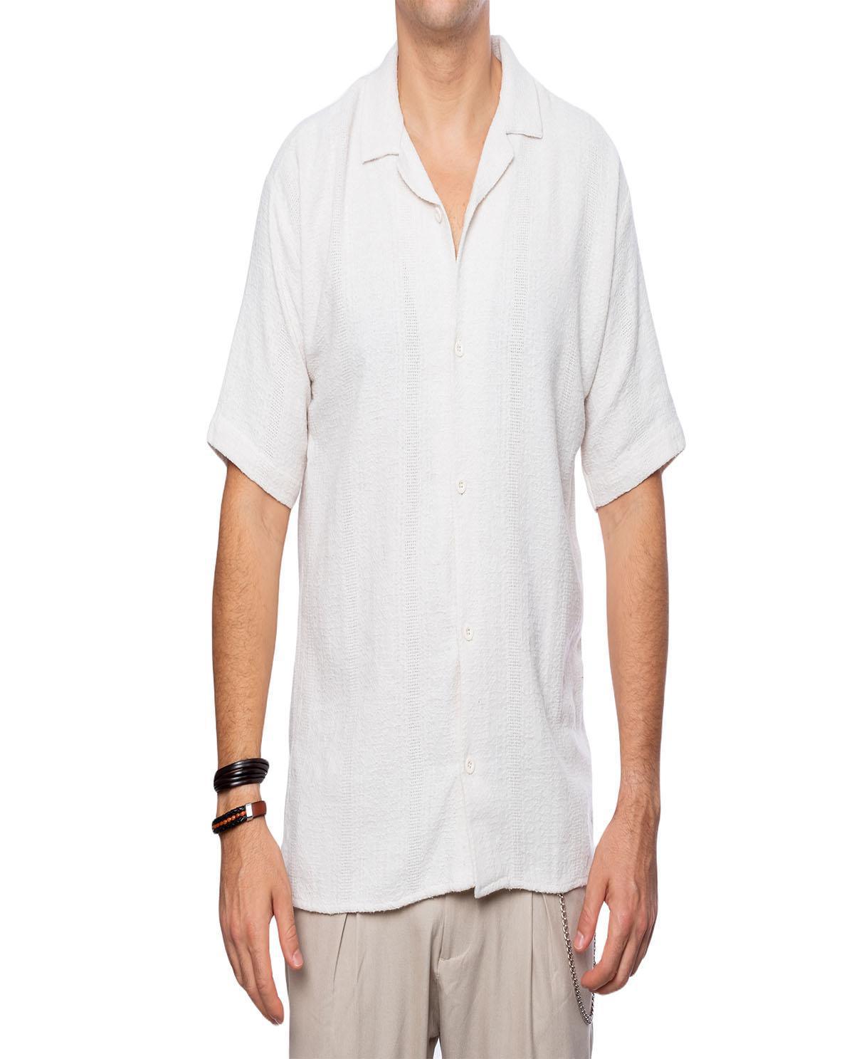 Chemise blanc cassé en lin