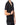 Chemise cardigan noire demi-manches en coton