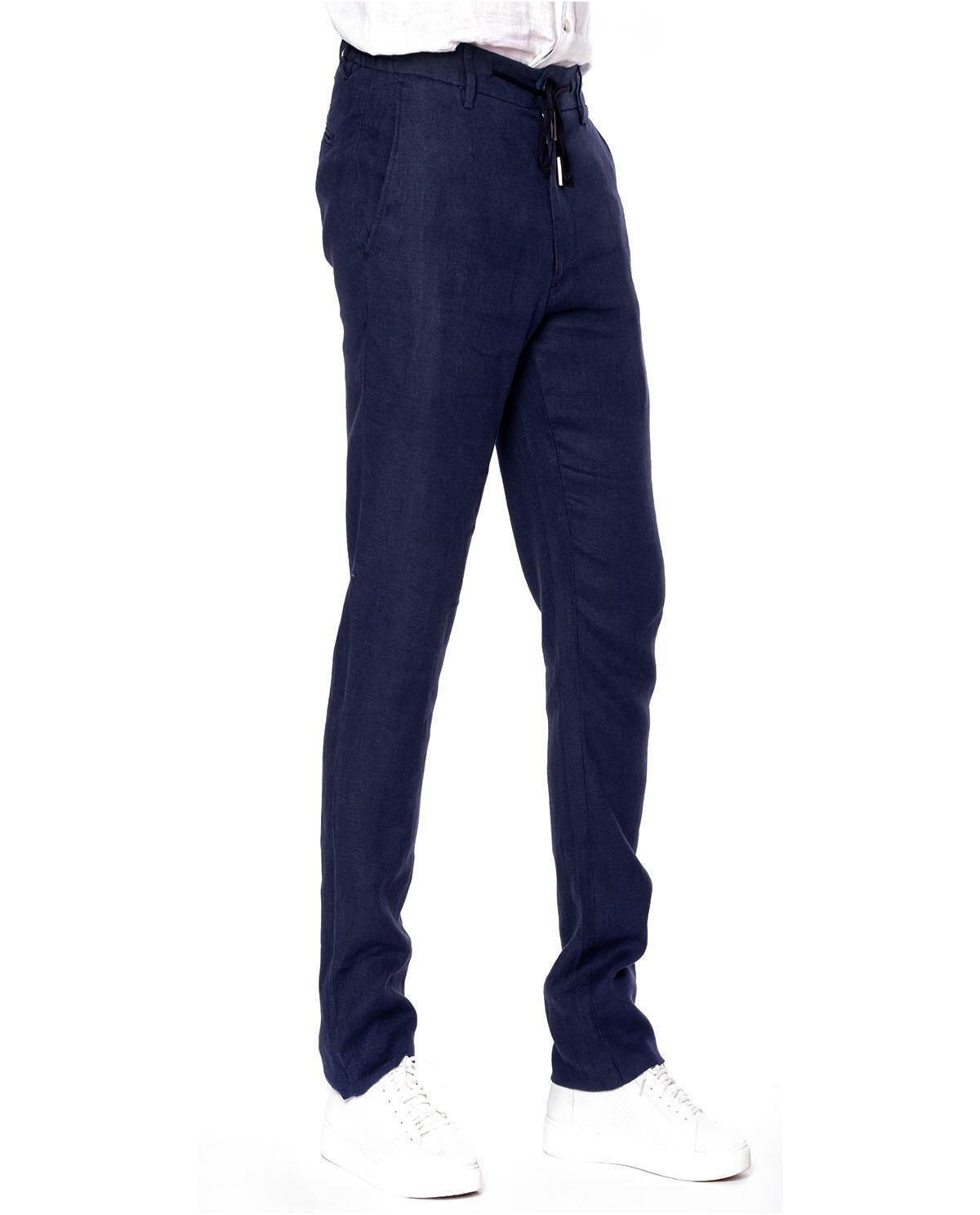 Pantalon bleu roi en lin