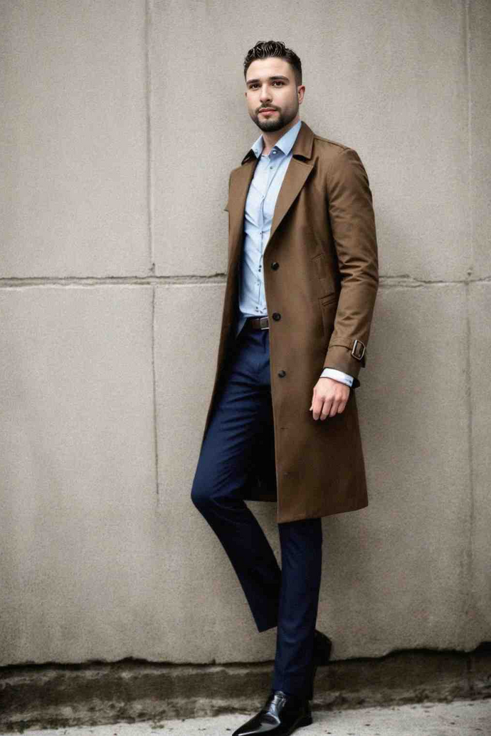 Manteau sur costume sale